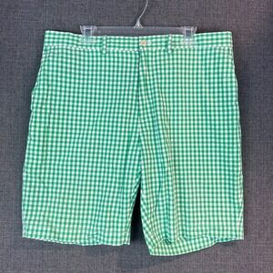 Polo‎ Ralph Lauren Green Gingham Plaid Shorts Size 38 Men's